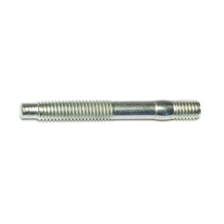 Midwest Fastener Double-End Threaded Stud, 3/8"-16 Thread to 3/8"-16 Thread, 3 5/16 in, Black Phosphate, Plain, 8 PK 73151
